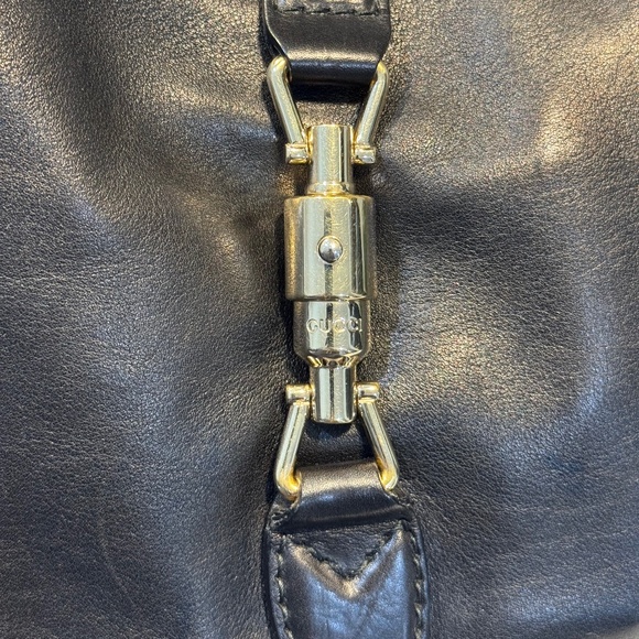 GUCCI: All Leather Black Jackie Hobo, Vintage - Picture 6 of 16